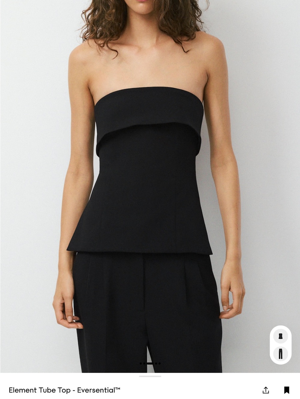 Babaton from Aritzia Element tube top - black - size 00